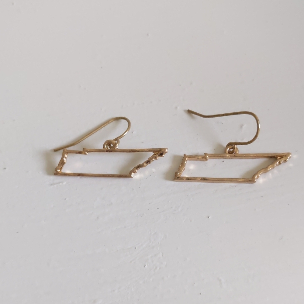 BOGO! Gold Tennessee State Outline Earrings
